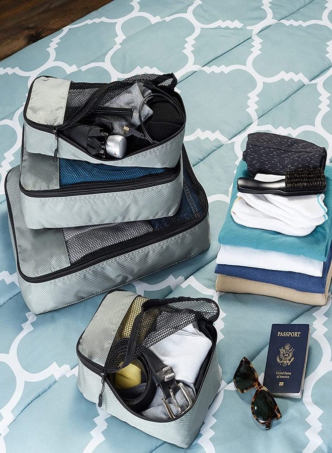 OxbOw Packing Cube Travel Organizer for Men and Women Luggage Laundry Clothes Storage Pouch Bags (Slim-4 Piece) - Image 4